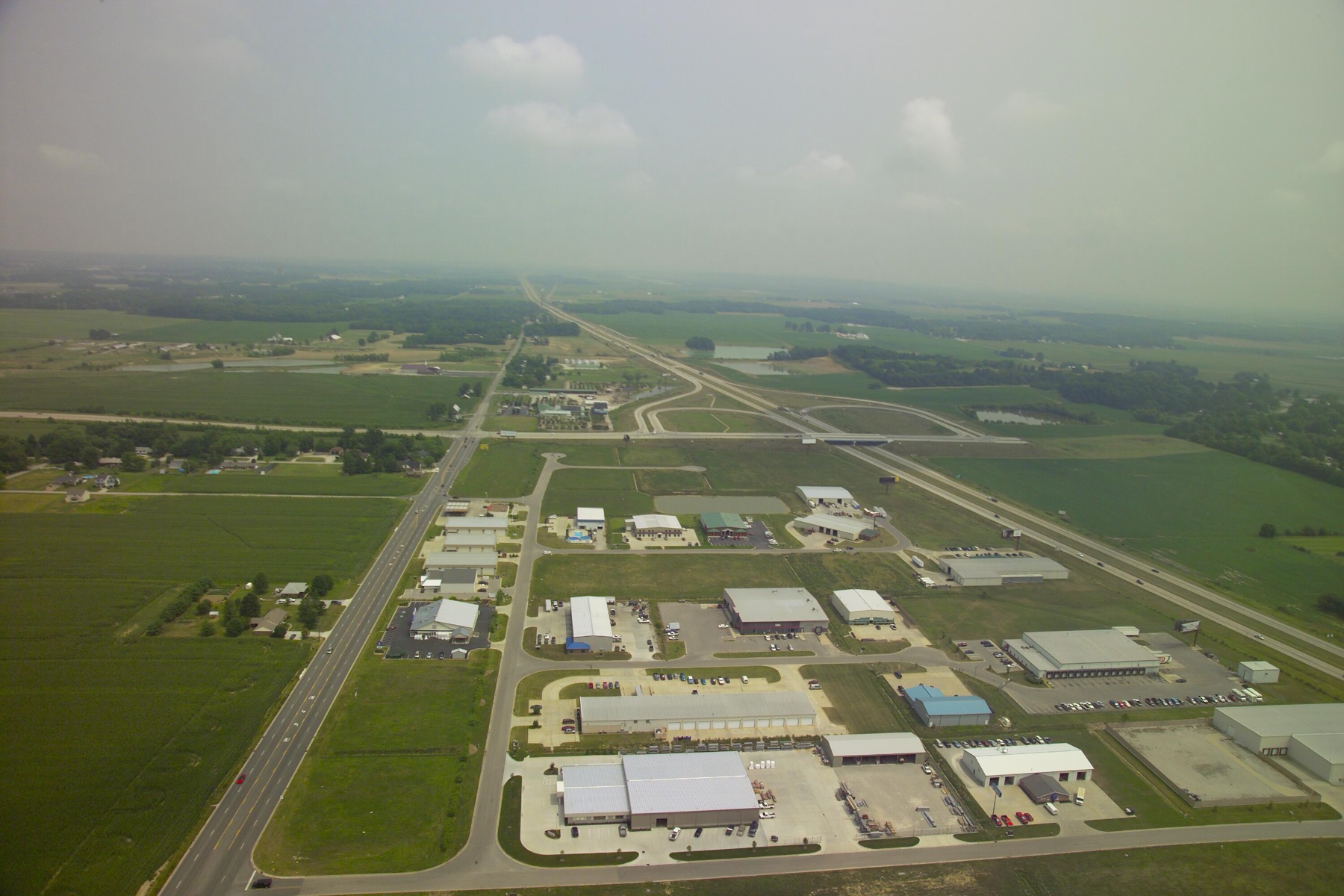 Woodward commercial subdivision aerial